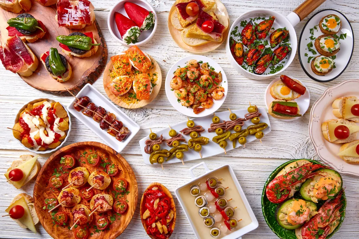 A table of Andalusian tapas